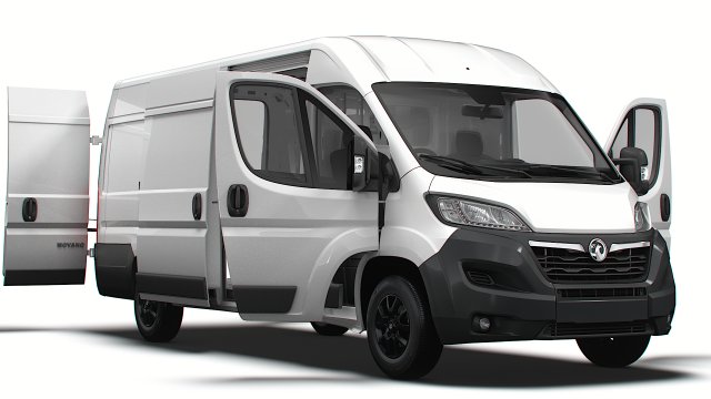 Vauxhall Movano Van L4H2 HQ Interior 2023 3D Model .c4d .max .obj .3ds .fbx .stl .blend 