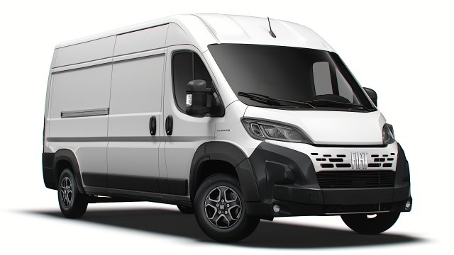 Fiat e Ducato Van L3H2 2024 3D Model .c4d .max .obj .3ds .fbx .stl .blend 