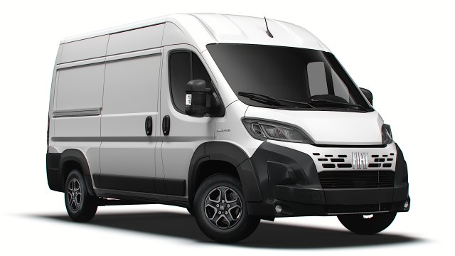 Fiat e Ducato Van L2H2 2024 Modello 3D .c4d .max .obj .3ds .fbx .stl .blend 