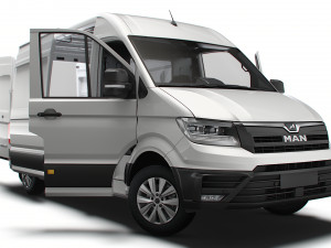 MAN TGE Panel Van L2H2 HQ Interior 2023 3D Model