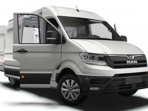 MAN TGE Furg&atilde;o L2H2 HQ Interior 2023 Modelo 3D