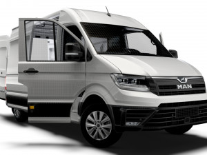MAN TGE Panel Van L2H2 HQ Interior 2023 3D Model