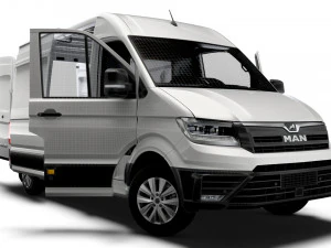 MAN TGE Panel Van L2H2 HQ Interior 2023 3D Model