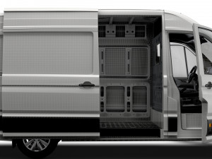 MAN TGE Panel Van L2H2 HQ Interior 2023 3D Model