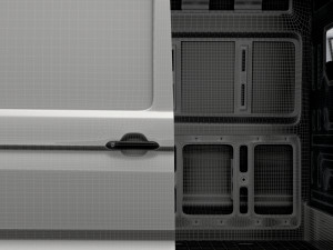 MAN TGE Panel Van L2H2 HQ Interior 2023 3D Model