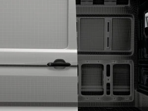 MAN TGE Panel Van L2H2 HQ Interior 2023 3D Model