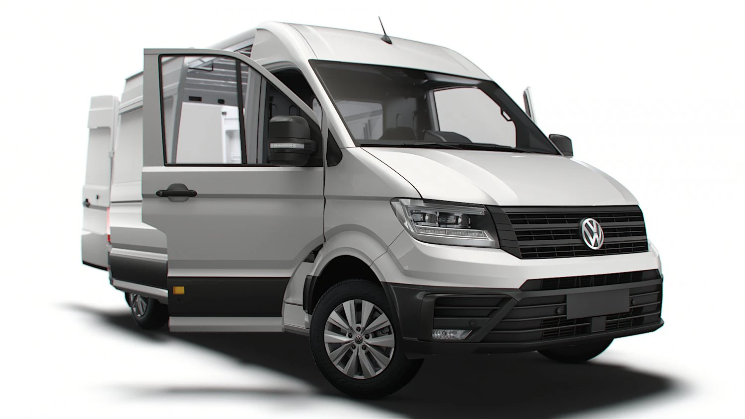 VW Crafter Panel Van L2H2 HQ Interior 2023 3D Model .c4d .max .obj .3ds .fbx .stl .blend 