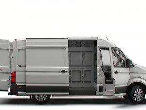 VW Crafter Panel Van L2H2 HQ Interior 2023 3D Model