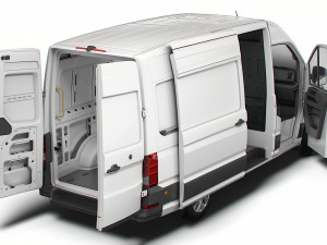 VW Crafter Panel Van L2H2 HQ Interior 2023 3D Model