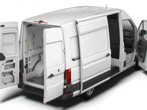 VW Crafter Panel Van L2H2 HQ Interior 2023 3D Model
