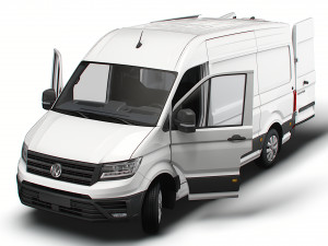 VW Crafter Panel Van L2H2 HQ Interior 2023 3D Model