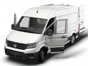 VW Crafter Panel Van L2H2 HQ Interior 2023 3D Model