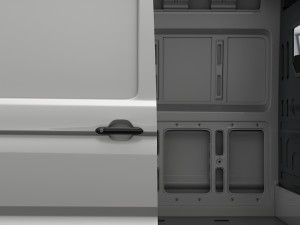 VW Crafter Panel Van L2H2 HQ Interior 2023 3D Model