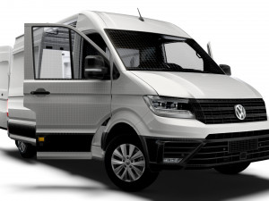 VW Crafter Panel Van L2H2 HQ Interior 2023 3D Model