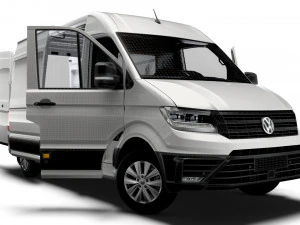 VW Crafter Panel Van L2H2 HQ Interior 2023 3D Model