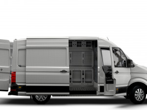 VW Crafter Panel Van L2H2 HQ Interior 2023 3D Model