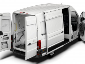 VW Crafter Panel Van L2H2 HQ Interior 2023 3D Model