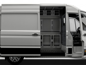 VW Crafter Panel Van L2H2 HQ Interior 2023 3D Model