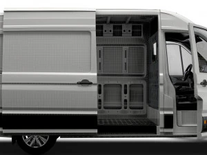 VW Crafter Panel Van L2H2 HQ Interior 2023 3D Model