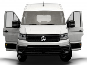 VW Crafter Panel Van L2H2 HQ Interior 2023 3D Model