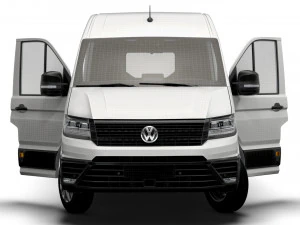VW Crafter Panel Van L2H2 HQ Interior 2023 3D Model