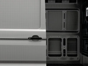 VW Crafter Panel Van L2H2 HQ Interior 2023 3D Model