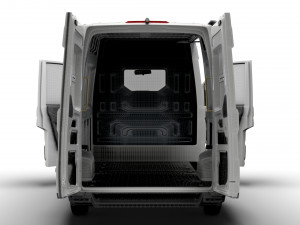 VW Crafter Panel Van L2H2 HQ Interior 2023 3D Model