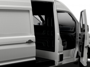 VW Crafter Panel Van L2H2 HQ Interior 2023 3D Model