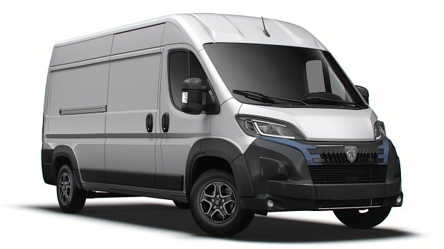 Peugeot Boxer Van L3H2 2024 3D Model .c4d .max .obj .3ds .fbx .stl .blend 
