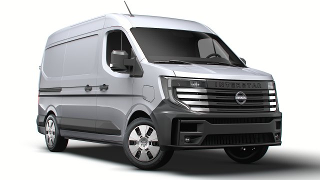 Nissan Interstar-e High Roof Van L2H2 2024 3D Модель .c4d .max .obj .3ds .fbx .stl .blend 