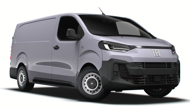 Fiat e Scudo Van L3 2024 3D Model .c4d .max .obj .3ds .fbx .stl .blend 