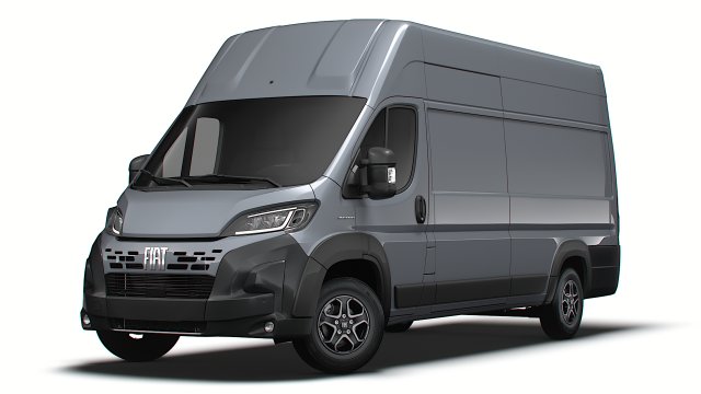 Fiat Ducato Van L4H3 2024 3D Модель .c4d .max .obj .3ds .fbx .stl .blend 