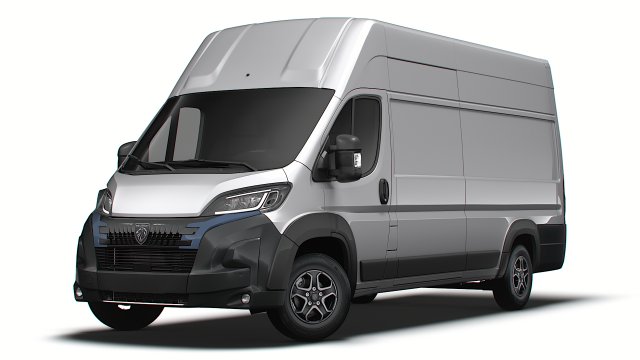 Peugeot Boxer Van L4H3 2024 3D Model .c4d .max .obj .3ds .fbx .stl .blend 