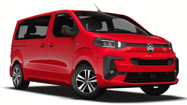 Citroen e SpaceTourer M 2024 Model 3D .c4d .max .obj .3ds .fbx .stl .blend 