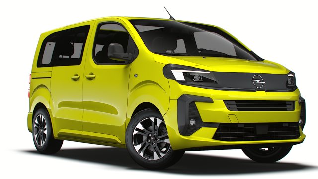 Opel Zafira Life Electric Small 2024 Modèle 3D .c4d .max .obj .3ds .fbx .stl .blend 