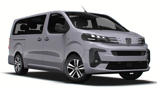 Peugeot e Traveller L3 2024 Modello 3D .c4d .max .obj .3ds .fbx .stl .blend 