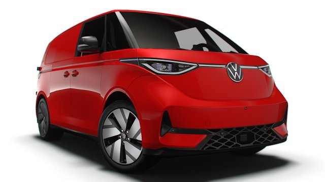 VW ID Buzz Cargo GTX 2024 3D Model .c4d .max .obj .3ds .fbx .stl .blend 