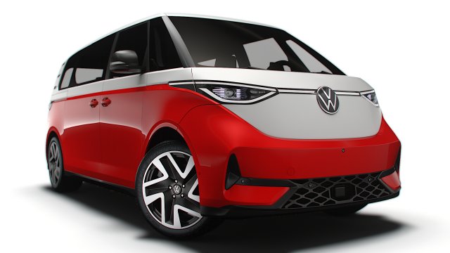 VW ID Buzz GTX LWB 2024 3D Model .c4d .max .obj .3ds .fbx .stl .blend 