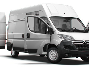 Citroen Jumper Van L3H3 HQ Interior 2023 3D Model