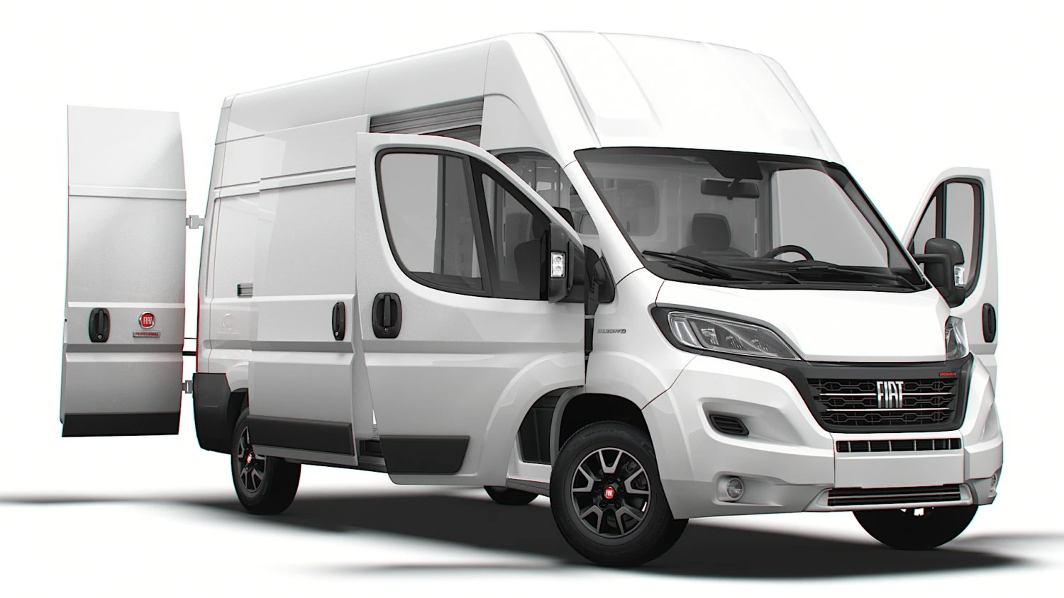 Fiat Ducato Van L3H3 HQ Interior 2023 3D Model .c4d .max .obj .3ds .fbx .stl .blend