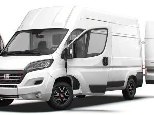Fiat Ducato Van L3H3 HQ Interior 2023 3D Model