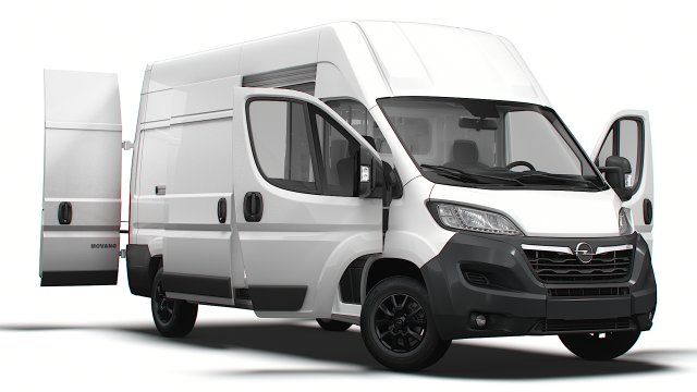 Opel Movano Van L3H3 HQ Interior 2023 3D Model .c4d .max .obj .3ds .fbx .stl .blend 