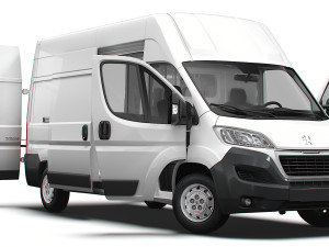 Peugeot Boxer Van L3H3 HQ Interior 2023 3D Model