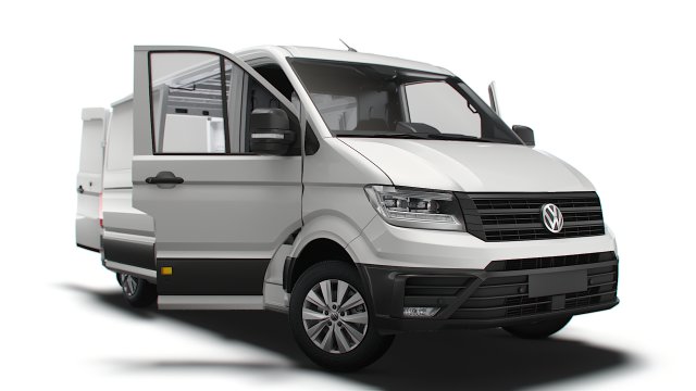 VW Crafter Panel Van L2H1 HQ Interior 2023 Modèle 3D .c4d .max .obj .3ds .fbx .stl .blend 
