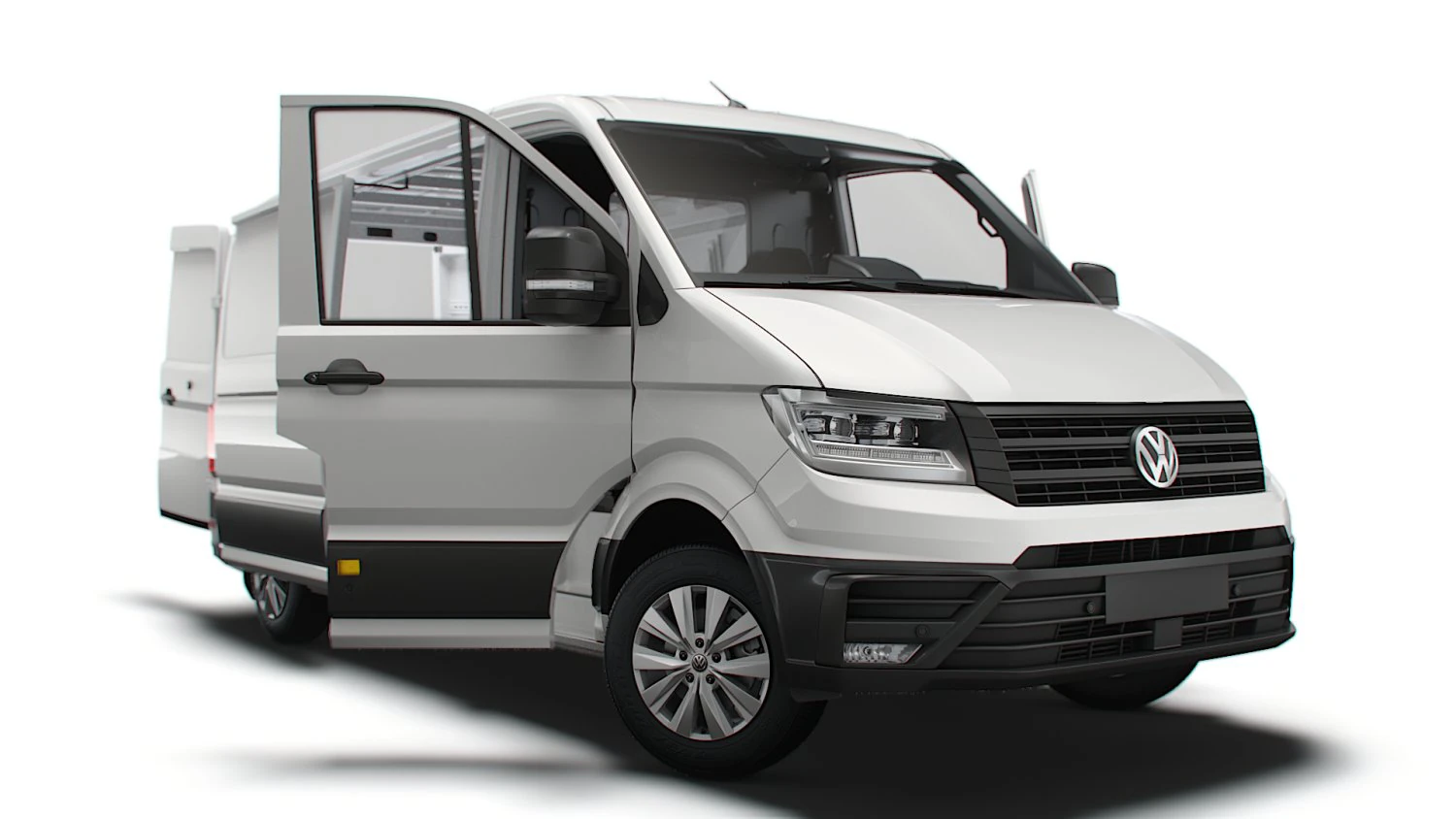 VW Crafter Panel Van L2H1 HQ Interior 2023 3D Model .c4d .max .obj .3ds .fbx .stl .blend 