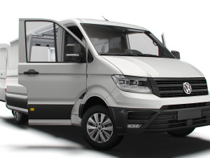 VW Crafter Panel Van L2H1 HQ Interior 2023 Modelo 3D