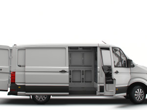 VW Crafter Panel Van L2H1 HQ Interior 2023 Modèle 3D
