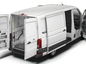 VW Crafter Panel Van L2H1 HQ Interior 2023 Modèle 3D