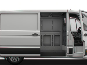 VW Crafter Panel Van L2H1 HQ Interior 2023 Modèle 3D