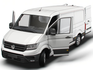 VW Crafter Panel Van L2H1 HQ Interior 2023 Modèle 3D
